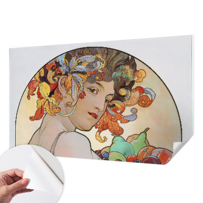 Vintage Tapete in farbenfrohem Jugendstil