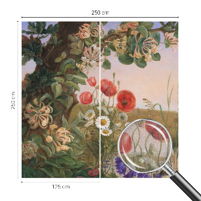 Selbstklebende Fototapete für die Wand mit Blumenmotiv