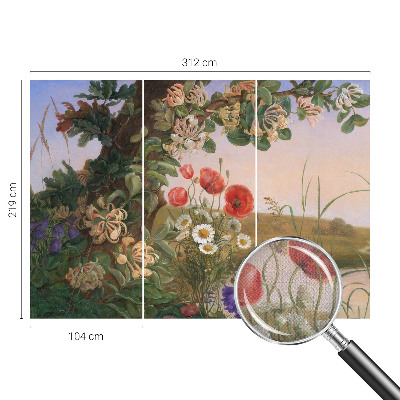 Selbstklebende Fototapete für die Wand mit Blumenmotiv