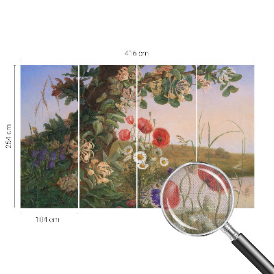 Selbstklebende Fototapete für die Wand mit Blumenmotiv