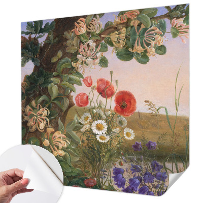 Selbstklebende Fototapete für die Wand Blumenidylle
