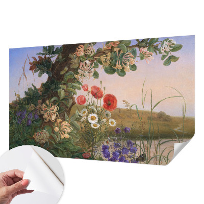 Selbstklebende Fototapete für die Wand Blumenidylle