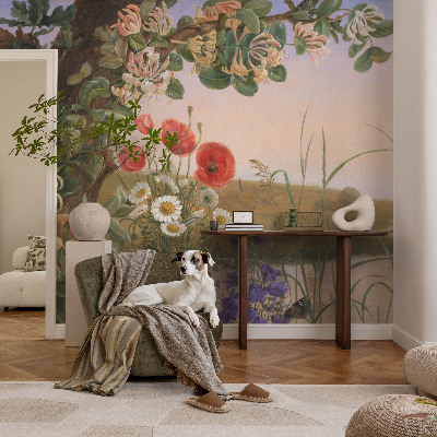 Selbstklebende Fototapete für die Wand mit Blumenmotiv