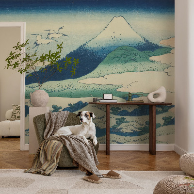 88D-Fototapete fürs Schlafzimmer mit Motiv aus Kränen und Bergen