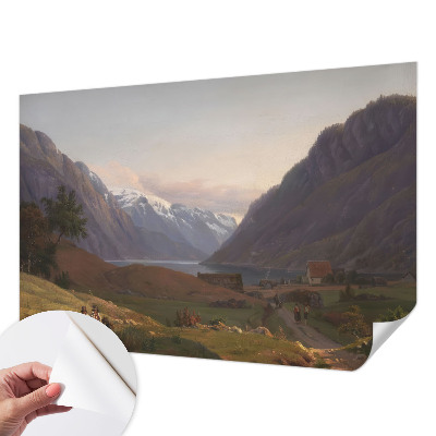 88D-Fototapete fürs Wohnzimmer mit Bergpanorama