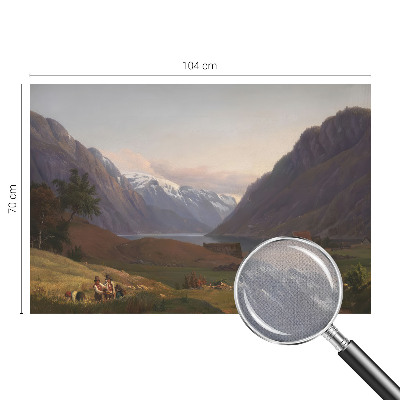 88D-Fototapete fürs Wohnzimmer mit Bergpanorama