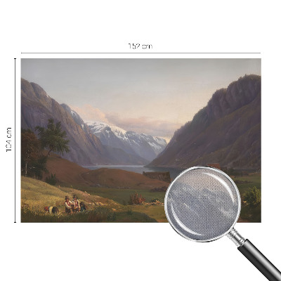 88D-Fototapete fürs Wohnzimmer mit Bergpanorama