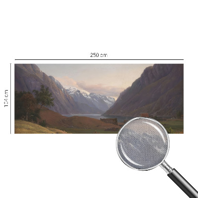 88D-Fototapete fürs Wohnzimmer mit Bergpanorama