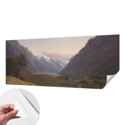 88D-Fototapete fürs Wohnzimmer mit Bergpanorama