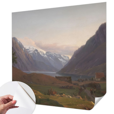 88D-Fototapete fürs Wohnzimmer mit Bergpanorama