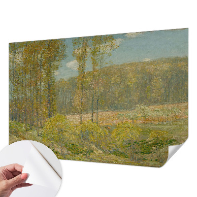 Vintage Tapete mit Waldlandschaft