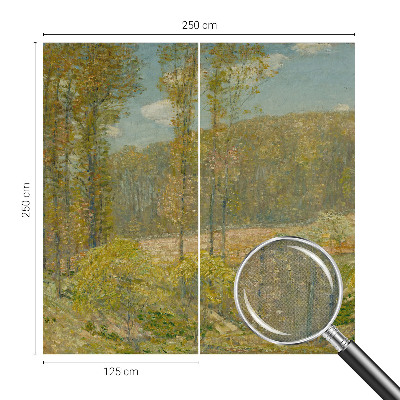 Vintage Tapete mit Waldlandschaft