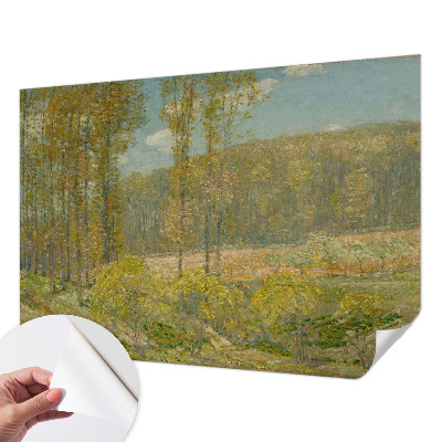 Vintage Tapete mit Waldlandschaft