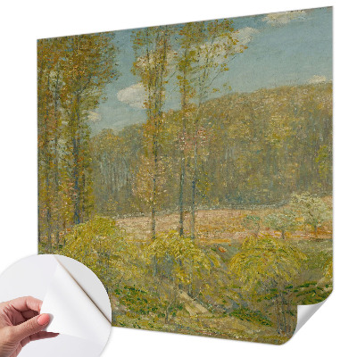 Vintage Tapete mit Waldlandschaft
