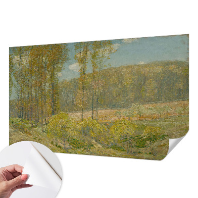 Vintage Tapete mit Waldlandschaft