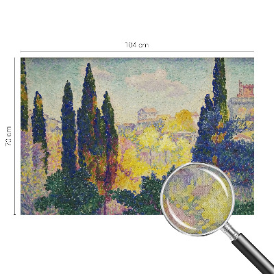 Selbstklebende Fototapete fürs Wohnzimmer mit impressionistischen Landschaftsmotiven