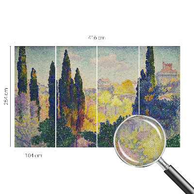Selbstklebende Fototapete fürs Wohnzimmer mit impressionistischen Landschaftsmotiven
