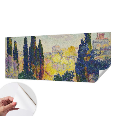 Selbstklebende Fototapete fürs Wohnzimmer mit impressionistischen Landschaftsmotiven