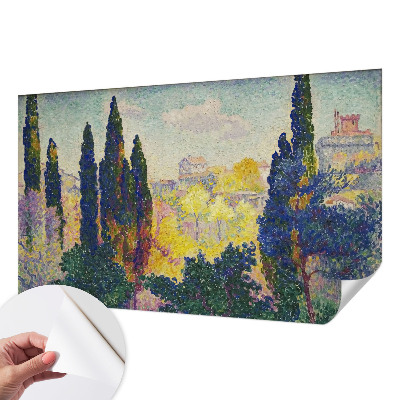 Selbstklebende Fototapete fürs Wohnzimmer mit impressionistischen Landschaftsmotiven