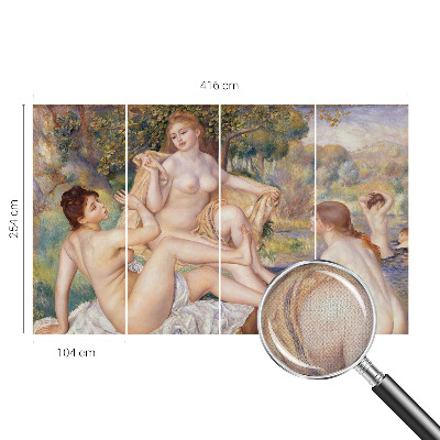 Selbstklebende Fototapete fürs Schlafzimmer mit Motiv entspannter Frauen