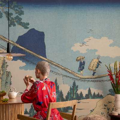 Selbstklebende Fototapete fürs Kinderzimmer mit dem Motiv einer Bergbrücke
