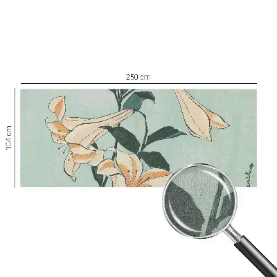 Fototapete in 3D-Optik mit zarten Lilien als Motiv