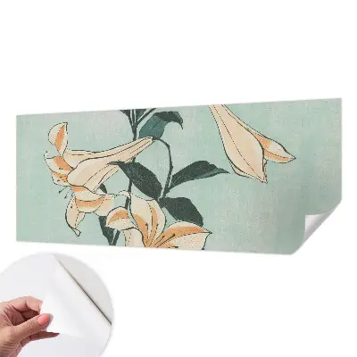 Fototapete in 3D-Optik mit zarten Lilien als Motiv
