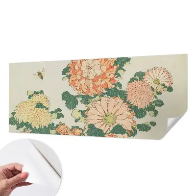 89D-Fototapete fürs Wohnzimmer mit Chrysanthemenblüten