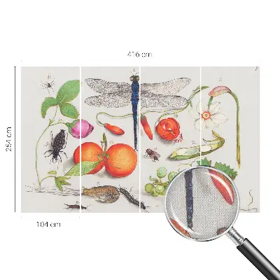 Motivtapete nach Maß mit einer Naturillustration