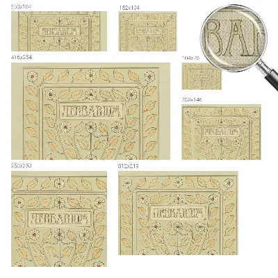 Hochwertige Bildtapete mit Pflanzenornament