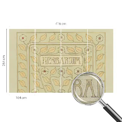 Hochwertige Bildtapete mit Pflanzenornament