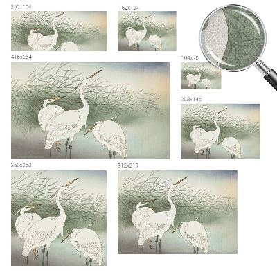 Vintage tapete Reiher im Gras