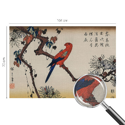 Selbstklebende Fototapete fürs Kinderzimmer Ein Vogel auf einem Ast