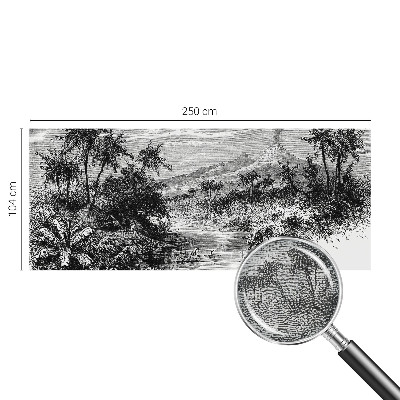 90D-Fototapete mit exotischem Panorama