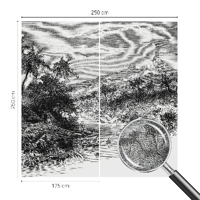 90D-Fototapete mit exotischem Panorama