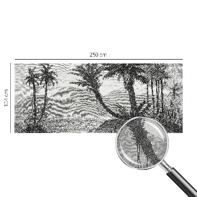 Fototapete in 3D-Optik mit tropischem Oasenmotiv