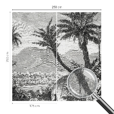 Fototapete in 3D-Optik mit tropischem Oasenmotiv