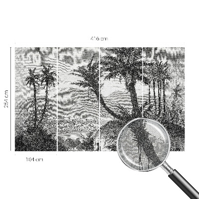 Fototapete in 3D-Optik mit tropischem Oasenmotiv