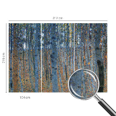 Moderne Fototapete nach Maß Birkenwald