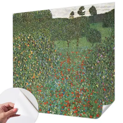 Vintage Tapete mit Motiv einer Blumenwiese