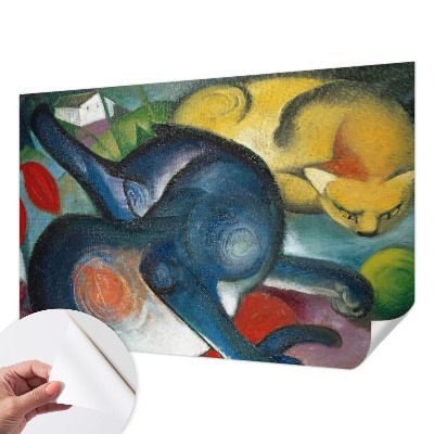 Selbstklebende Fototapete für die Wand Katzenkunst