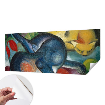 Selbstklebende Fototapete für die Wand Katzenkunst