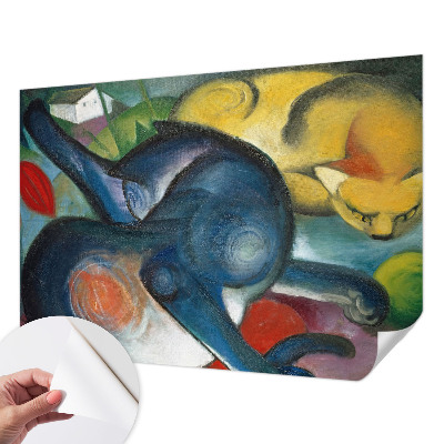 Selbstklebende Fototapete für die Wand Katzenkunst