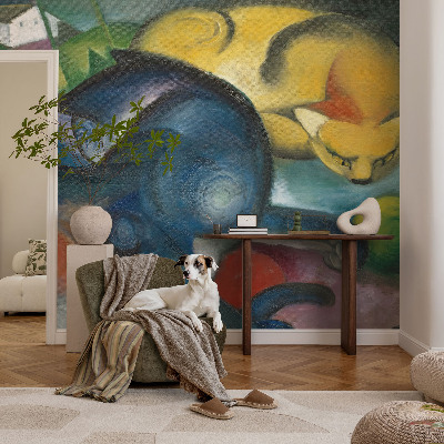 Selbstklebende Fototapete für die Wand Katzenkunst