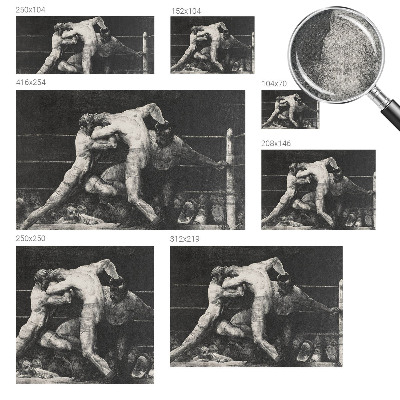 Selbstklebende Fototapete fürs Wohnzimmer mit dem Motiv eines Boxerduells