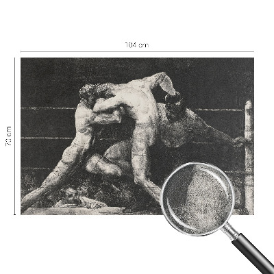 Selbstklebende Fototapete fürs Wohnzimmer mit dem Motiv eines Boxerduells