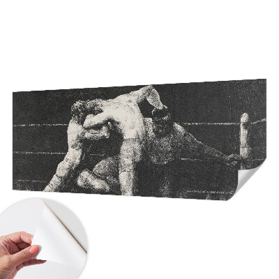 Selbstklebende Fototapete fürs Wohnzimmer mit dem Motiv eines Boxerduells