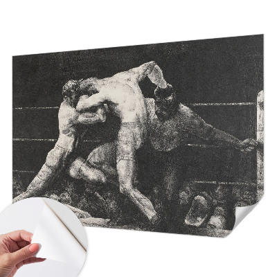 Selbstklebende Fototapete fürs Wohnzimmer mit dem Motiv eines Boxerduells