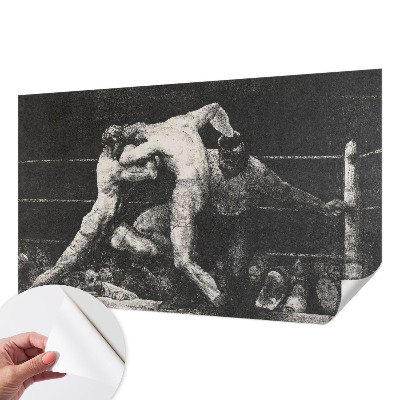 Selbstklebende Fototapete fürs Wohnzimmer mit dem Motiv eines Boxerduells