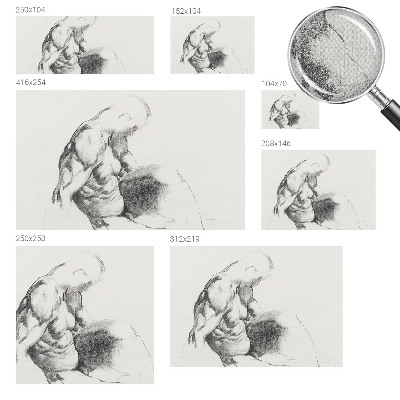 Selbstklebende Fototapete fürs Schlafzimmer Skizze eines Mannes